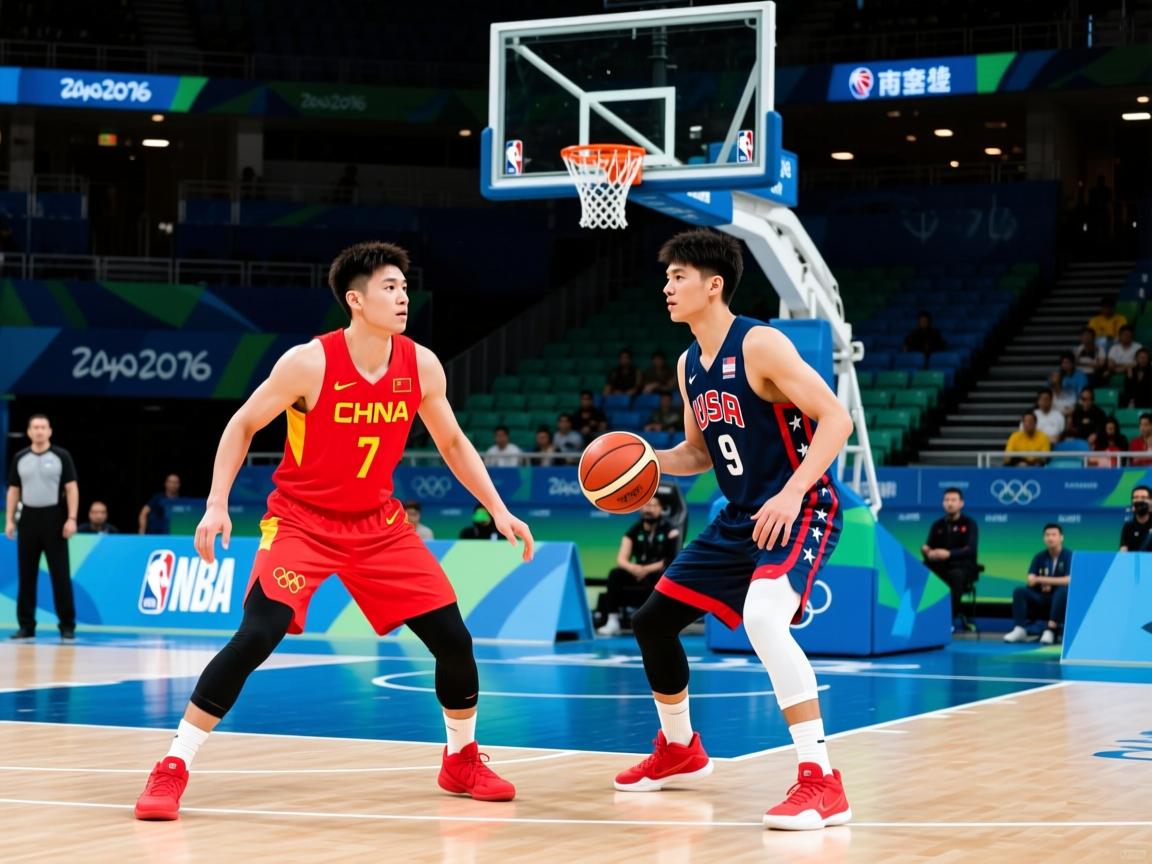 奥运-中国三人男篮不敌美国 张宁7分赵嘉仁9分